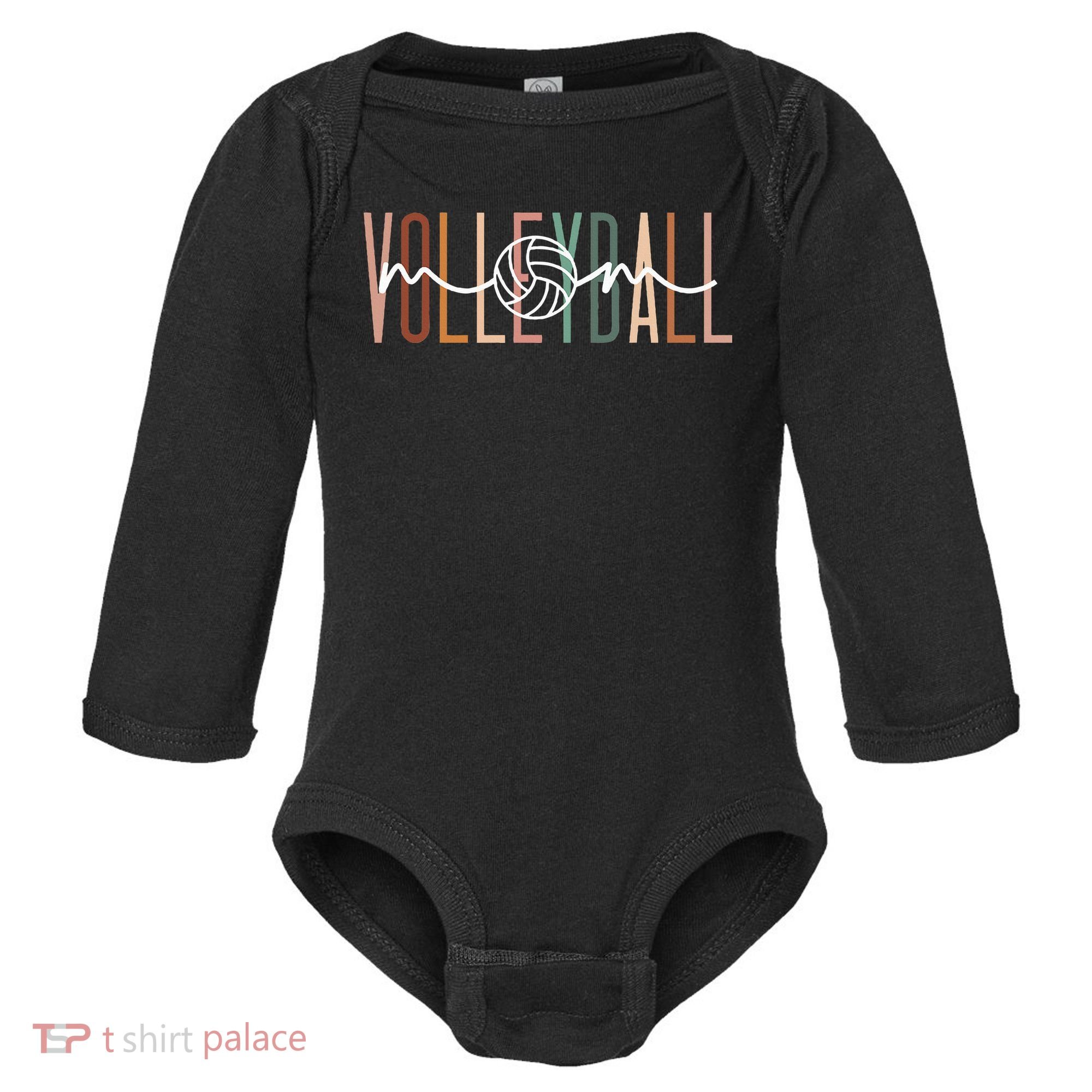 Volleyball Mom Volleyball Mama Cute Mom Life Volleyball Baby Long Sleeve Bodysuit