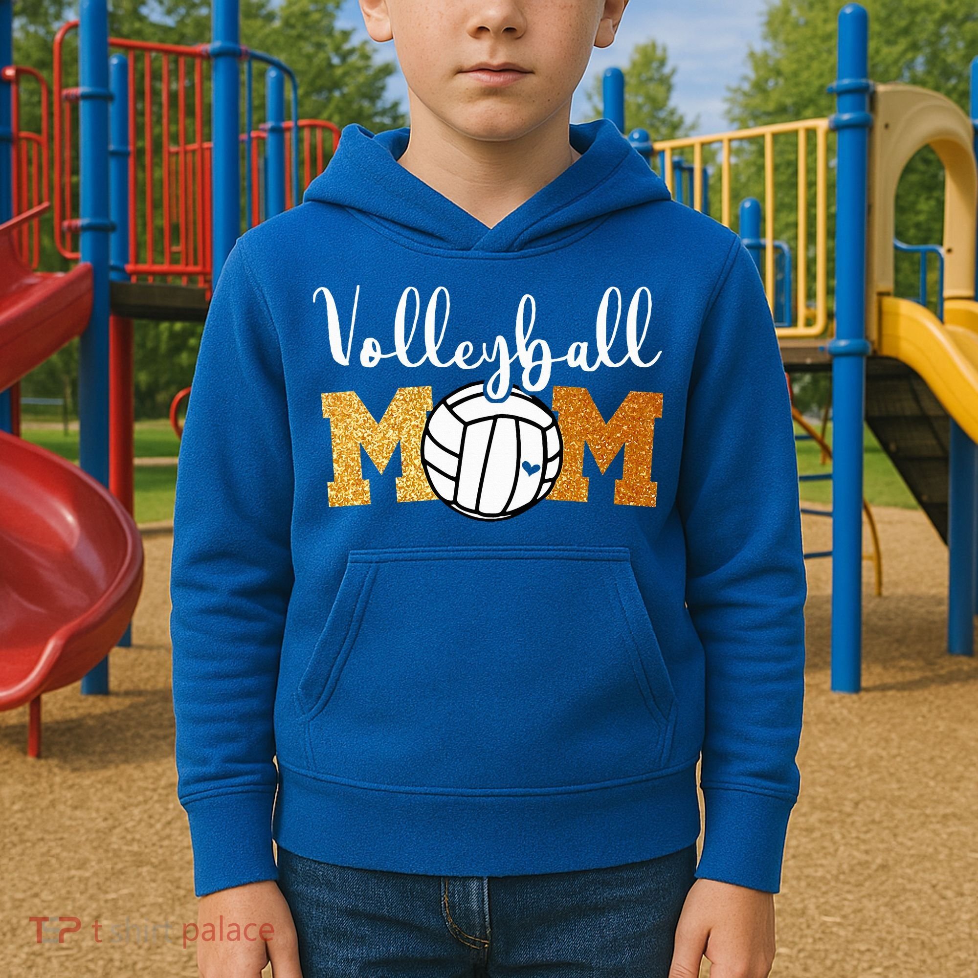 Volleyball Mom Volleyball Game Day Kids Hoodie