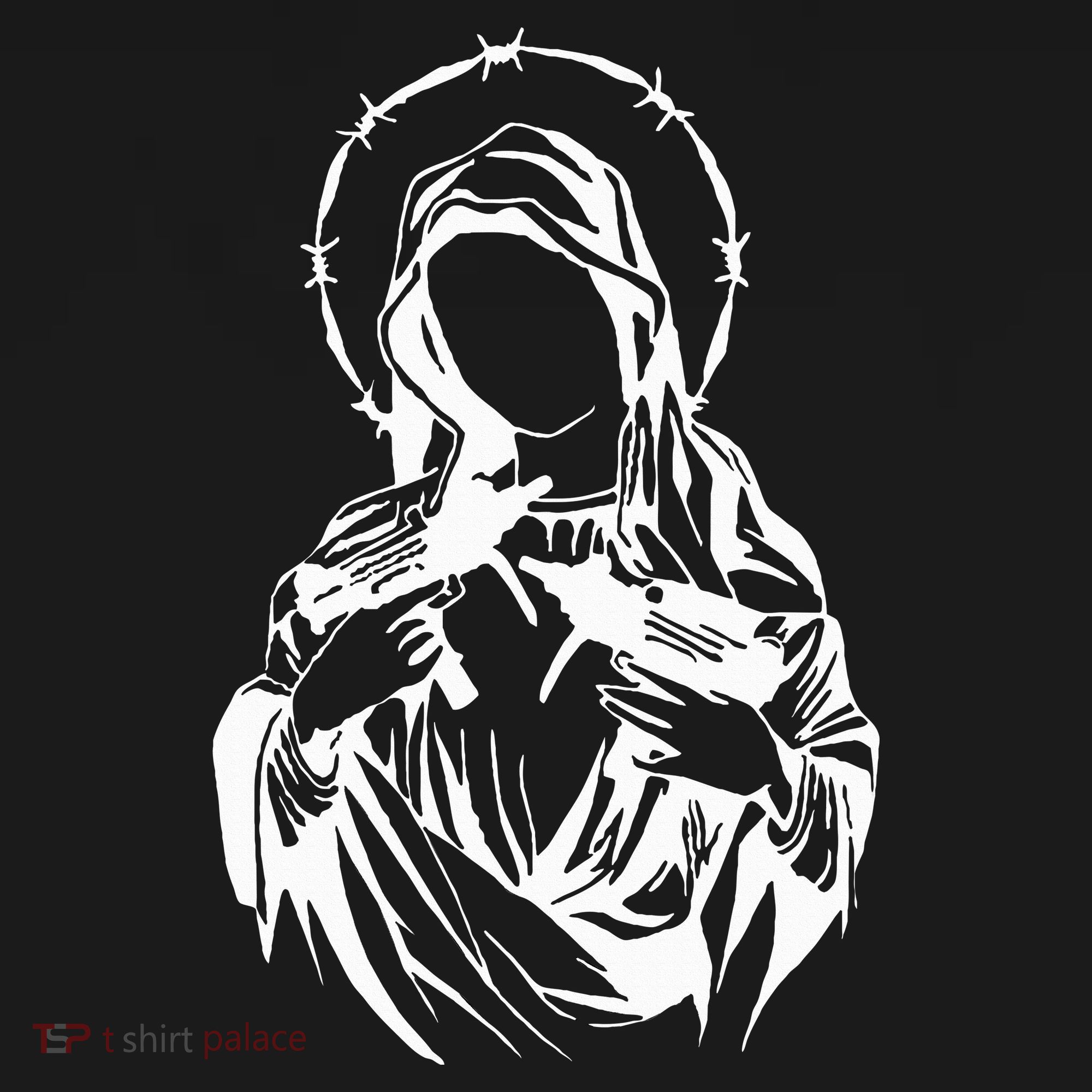Virgin Mary With Uzis. Long Sleeve Shirt