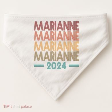 Vote Marianne Williamson Retro 2024 USA-Made Doggie Bandana