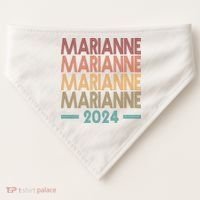 Vote Marianne Williamson Retro 2024 USA-Made Doggie Bandana thumb 0