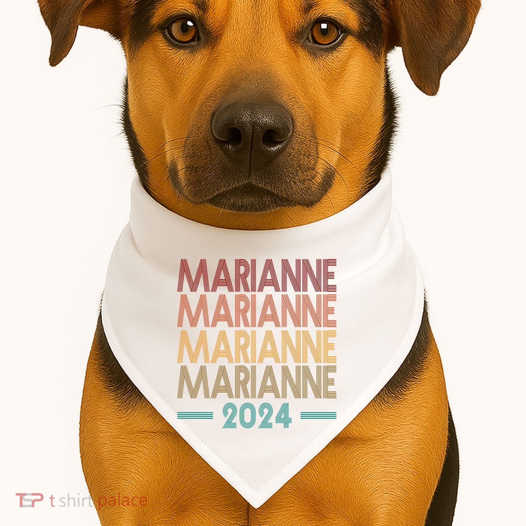 Vote Marianne Williamson Retro 2024 USA-Made Doggie Bandana