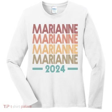 Vote Marianne Williamson Retro 2024 Women's Long Sleeve Shirt