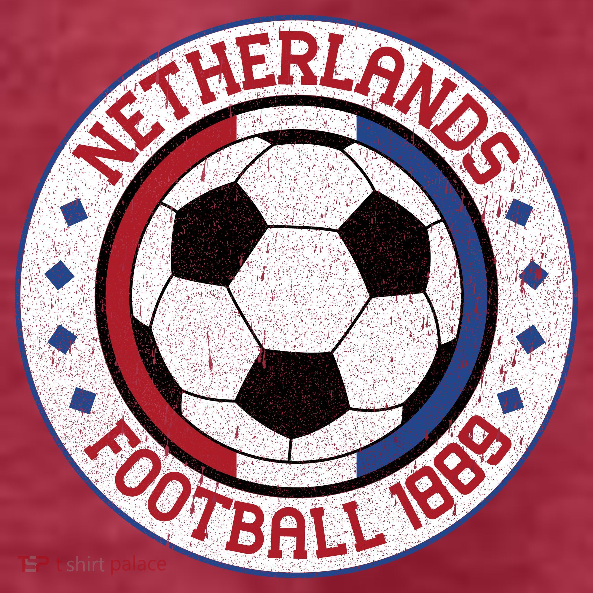 Vintage Netherlands 1889 Football Soccer Ball T-Shirt
