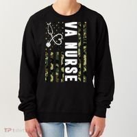 VA Nurse Army USA Flag Women's Sweatshirt thumb 0