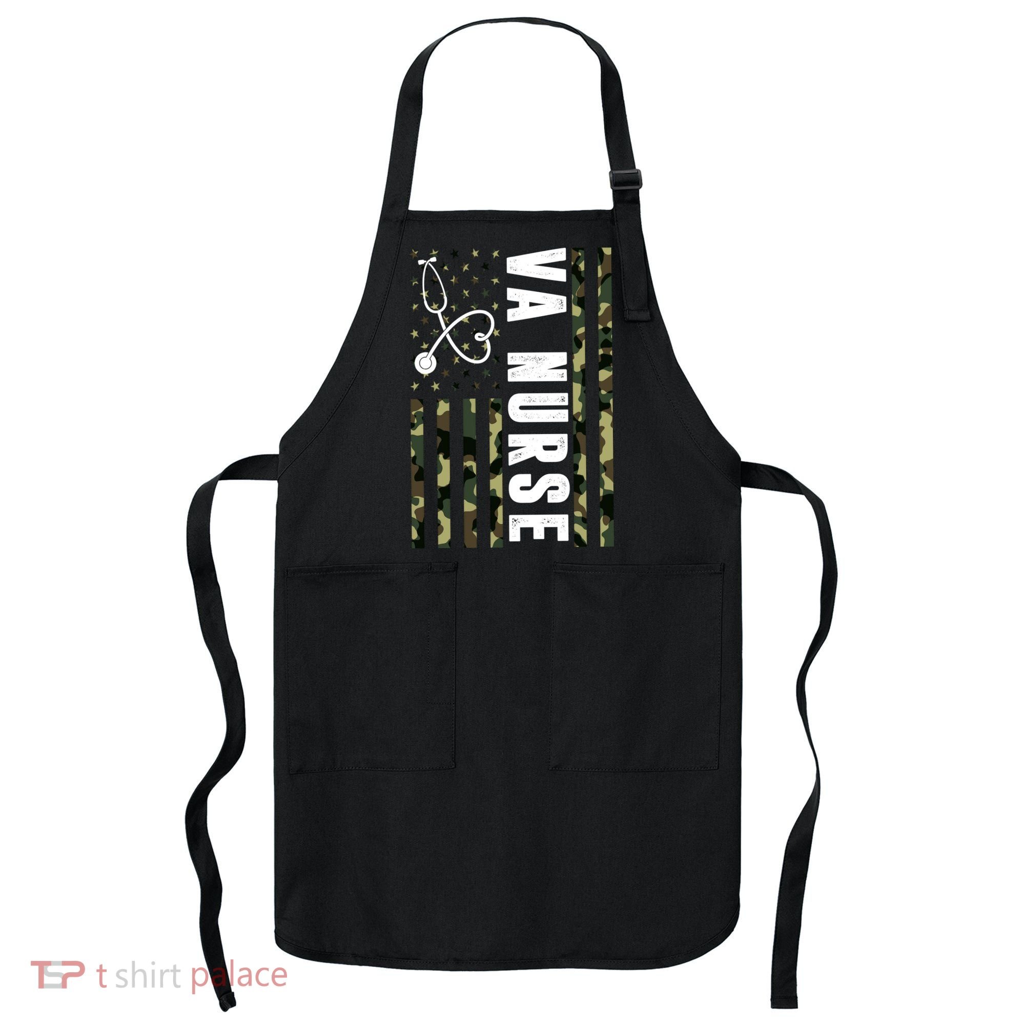 VA Nurse Army USA Flag Apron
