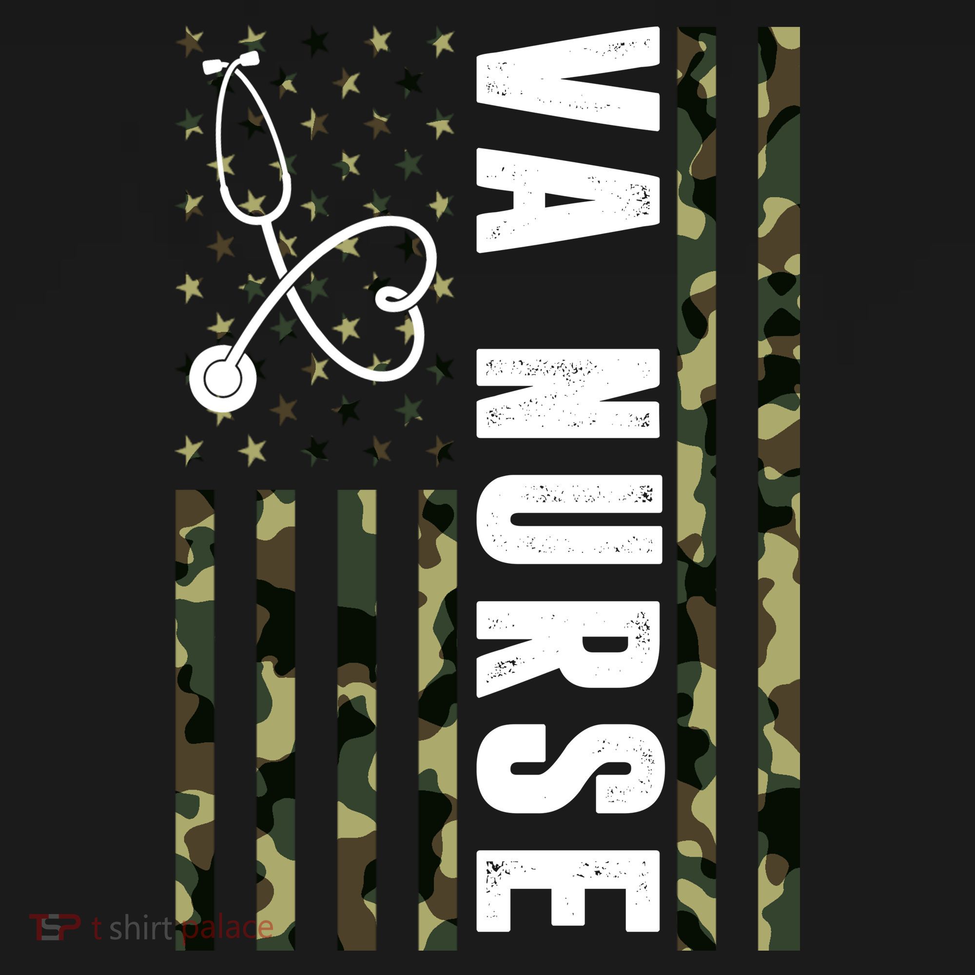 VA Nurse Army USA Flag Apron