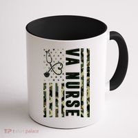 VA Nurse Army USA Flag Coffee Mug thumb 1
