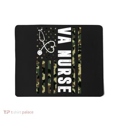 VA Nurse Army USA Flag Mousepad