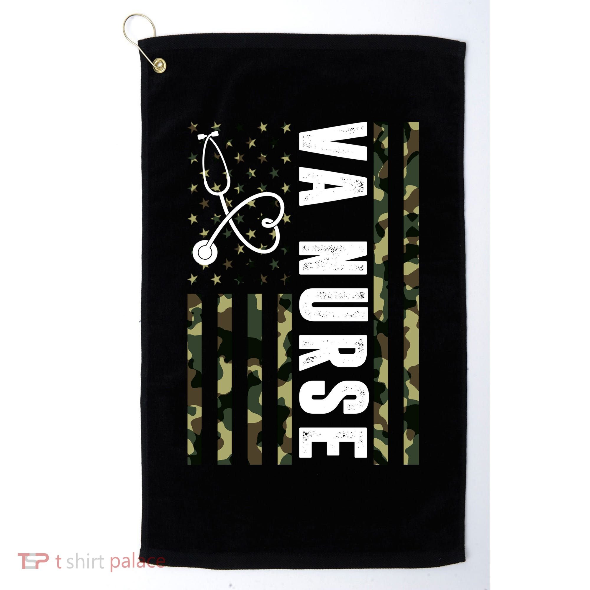 VA Nurse Army USA Flag Golf Towel