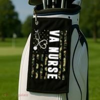 VA Nurse Army USA Flag Golf Towel thumb 2