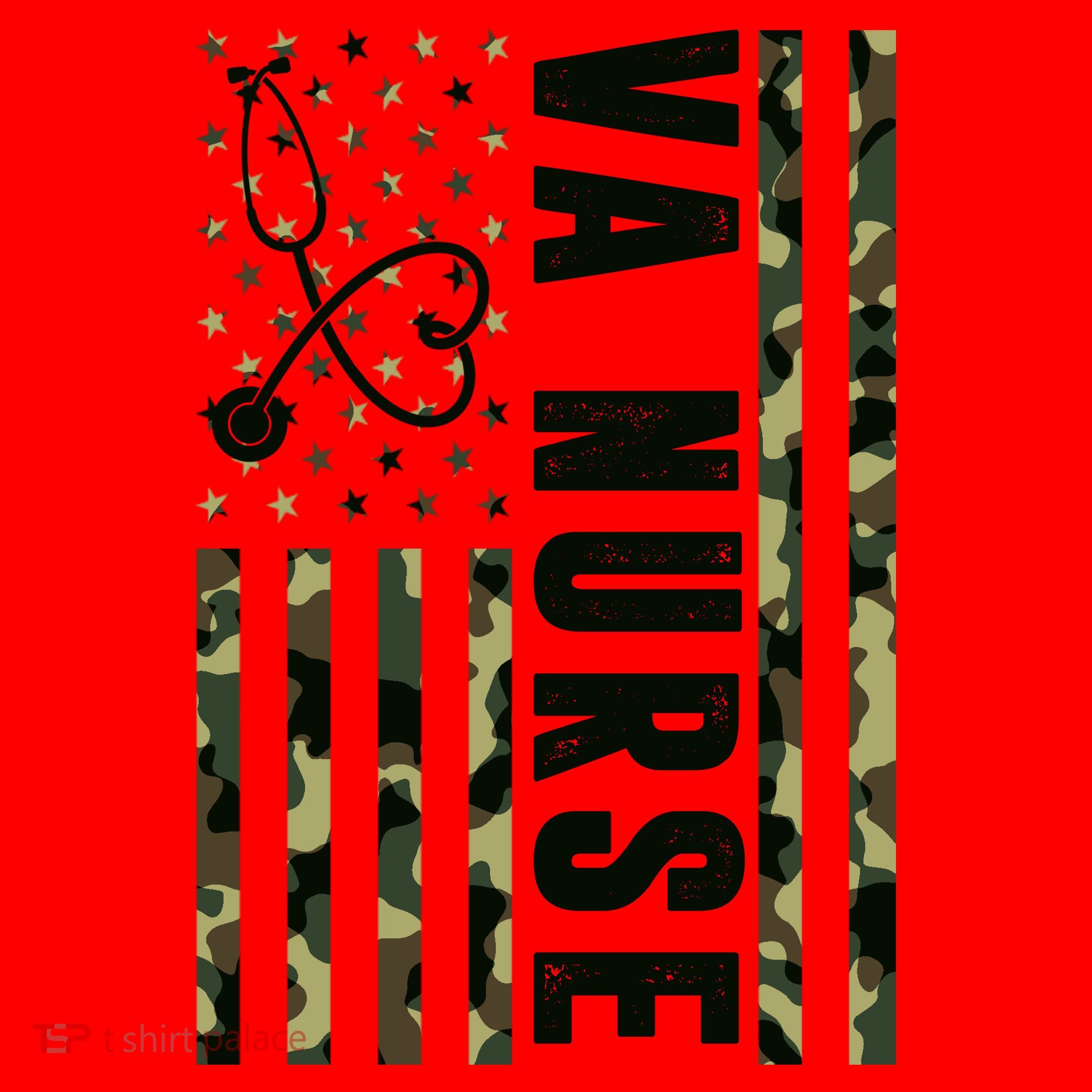 VA Nurse Army USA Flag Santa Hat