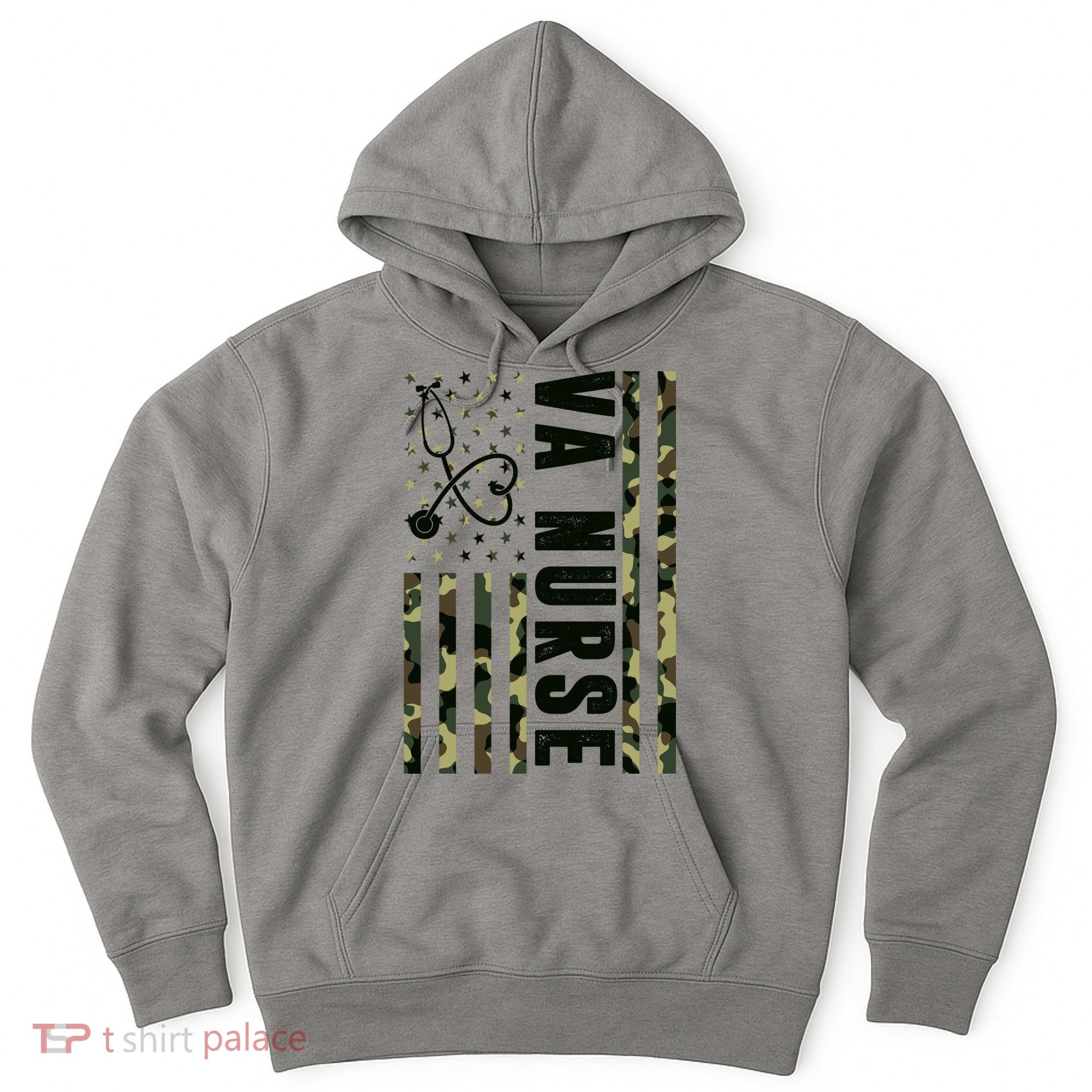 VA Nurse Army USA Flag Hoodie