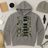 VA Nurse Army USA Flag Hoodie thumb 3