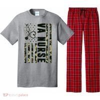 VA Nurse Army USA Flag Pajama Set thumb 0