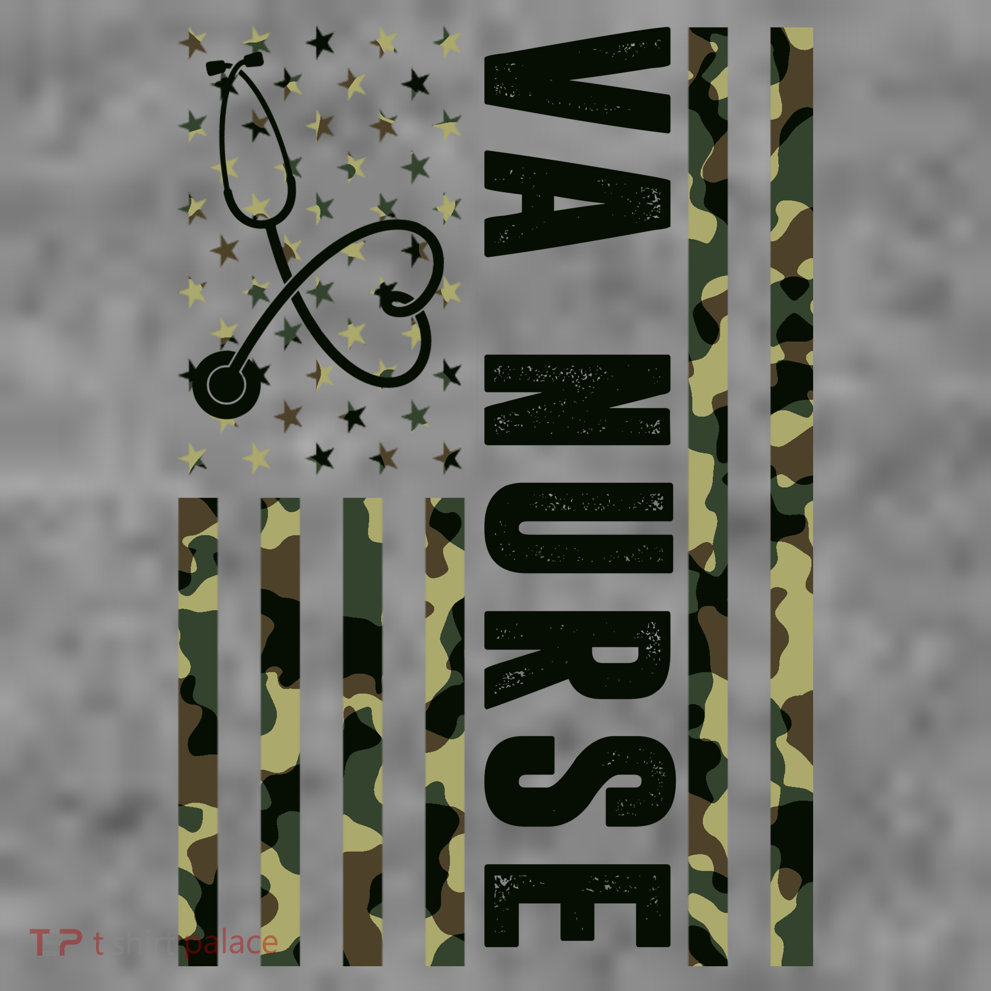 VA Nurse Army USA Flag Women's Hoodie