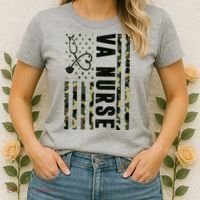 VA Nurse Army USA Flag Women's T-Shirt thumb 2