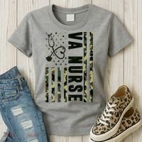 VA Nurse Army USA Flag Women's T-Shirt thumb 3