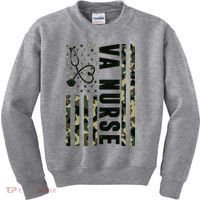 VA Nurse Army USA Flag Kids Sweatshirt thumb 0