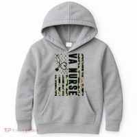 VA Nurse Army USA Flag Kids Hoodie thumb 0
