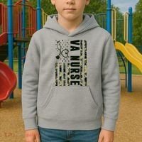VA Nurse Army USA Flag Kids Hoodie thumb 2