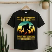 Vintage Not All Wander Are Lost Some Are Looking Disc Golf T-Shirt thumb 2