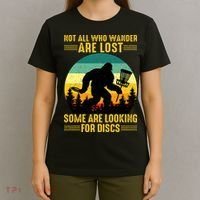 Vintage Not All Wander Are Lost Some Are Looking Disc Golf T-Shirt thumb 4