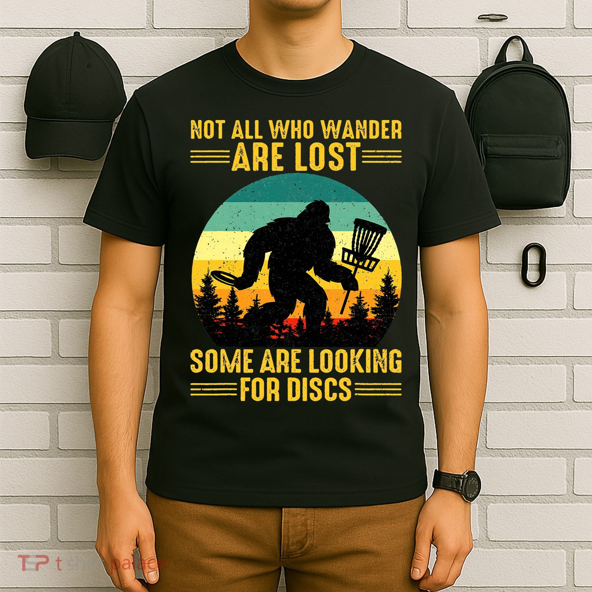Vintage Not All Wander Are Lost Some Are Looking Disc Golf T-Shirt