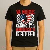 Va Nurse Americas Heros Merica US Flag Patriot Veterans Day T-Shirt thumb 3