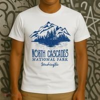 Vintage North Cascades National Park Retro Deer Washington T-Shirt thumb 3