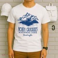 Vintage North Cascades National Park Retro Deer Washington T-Shirt thumb 6