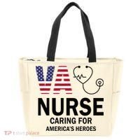 VA Nurse Caring For American's Heroes Tote Bag thumb 0