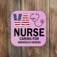 VA Nurse Caring For American's Heroes Coaster thumb 0