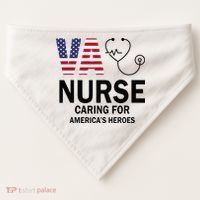 VA Nurse Caring For American's Heroes USA-Made Doggie Bandana thumb 0
