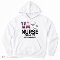 VA Nurse Caring For American's Heroes Hoodie thumb 0