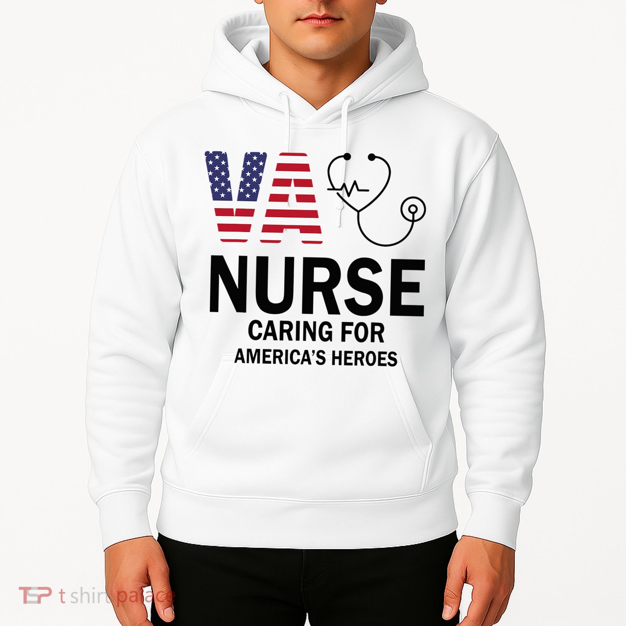 VA Nurse Caring For American's Heroes Hoodie
