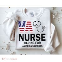 VA Nurse Caring For American's Heroes Sweatshirt thumb 2