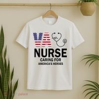 VA Nurse Caring For American's Heroes T-Shirt thumb 2