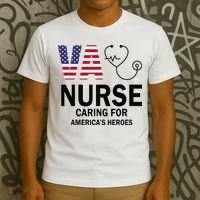 VA Nurse Caring For American's Heroes T-Shirt thumb 3