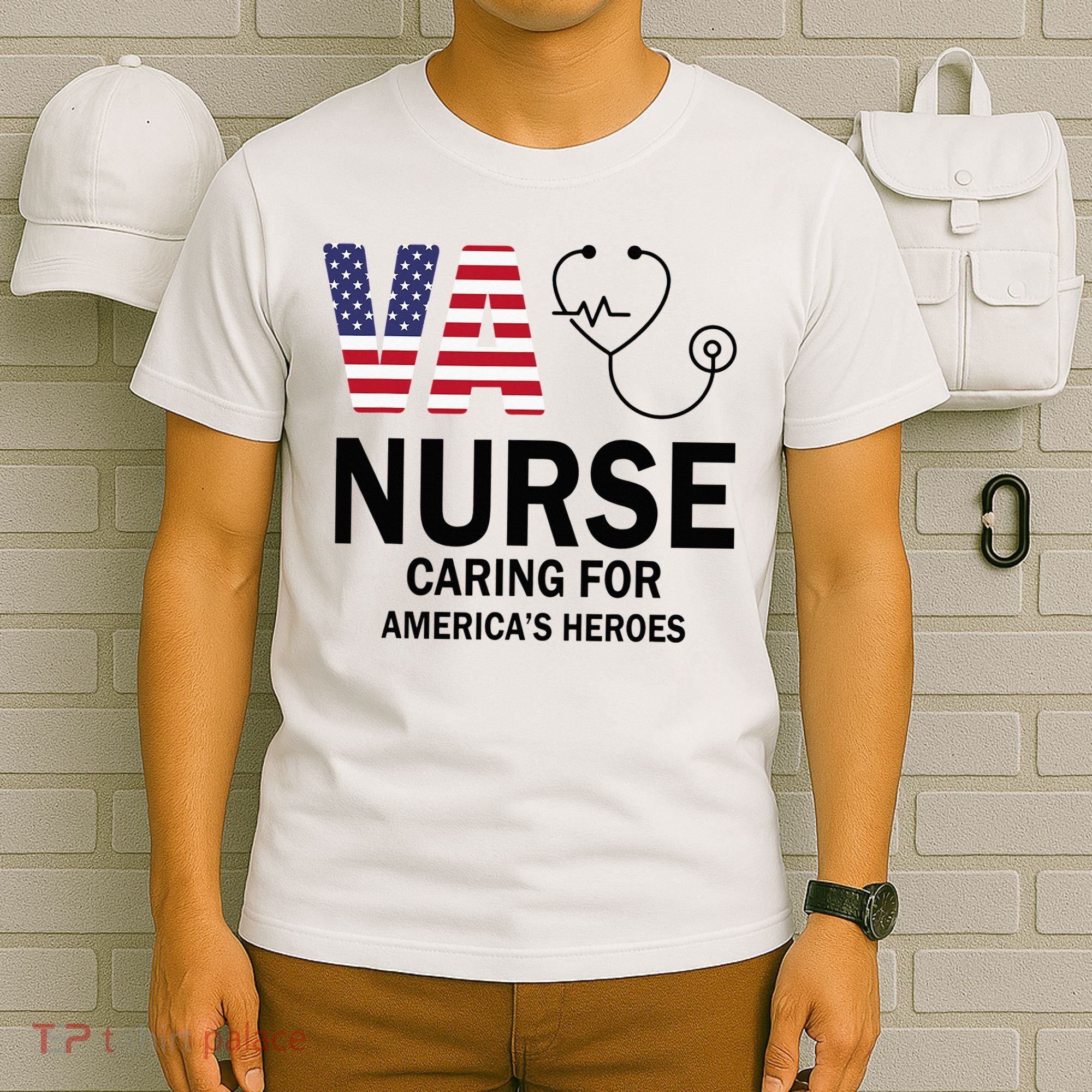 VA Nurse Caring For American's Heroes T-Shirt