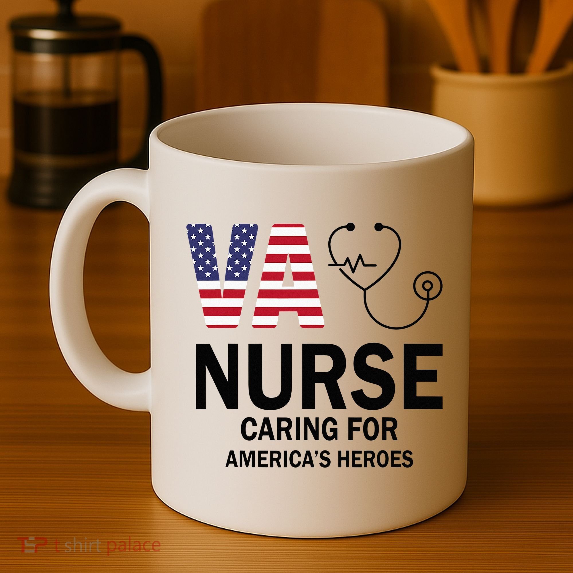 VA Nurse Caring For American's Heroes Coffee Mug