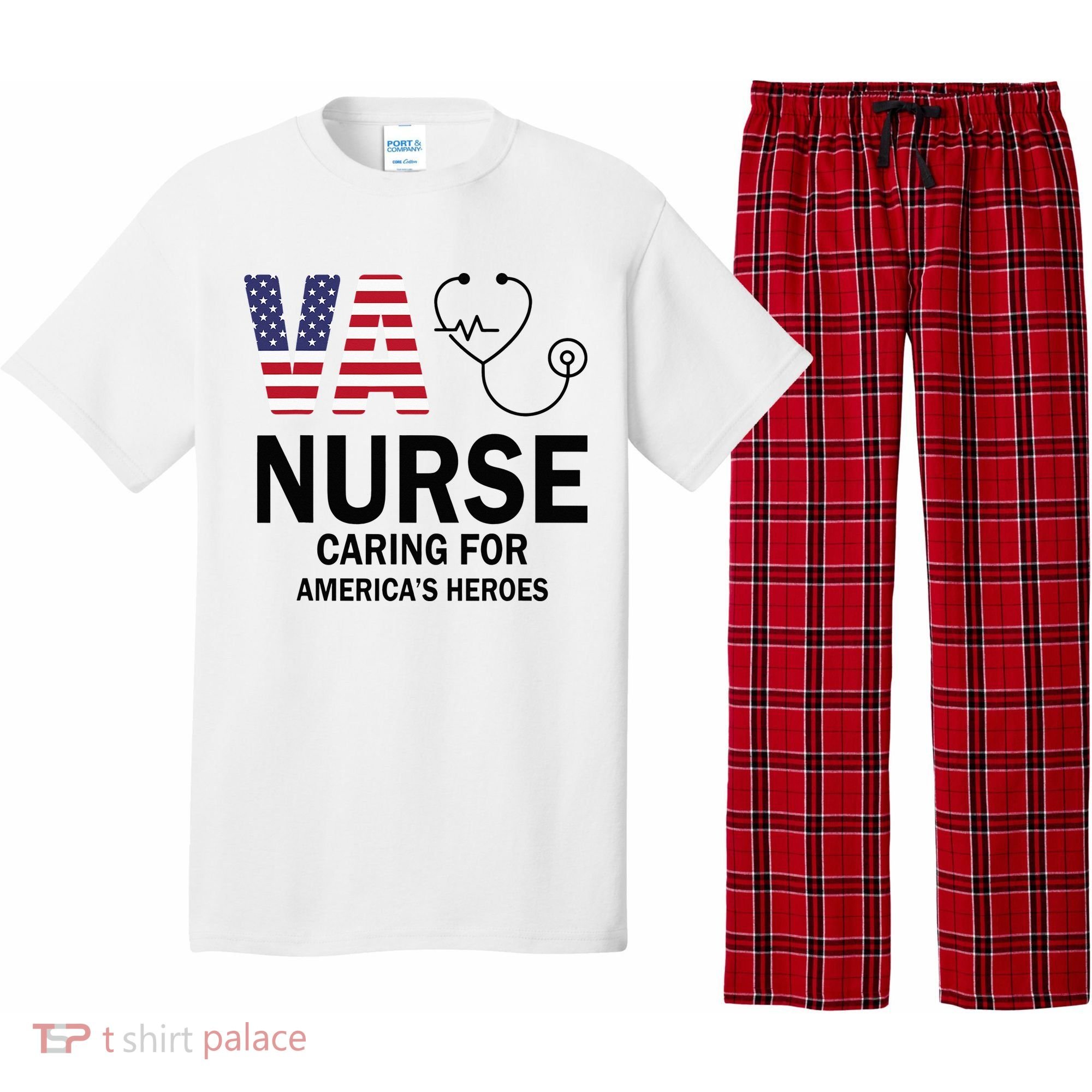 VA Nurse Caring For American's Heroes Pajama Set