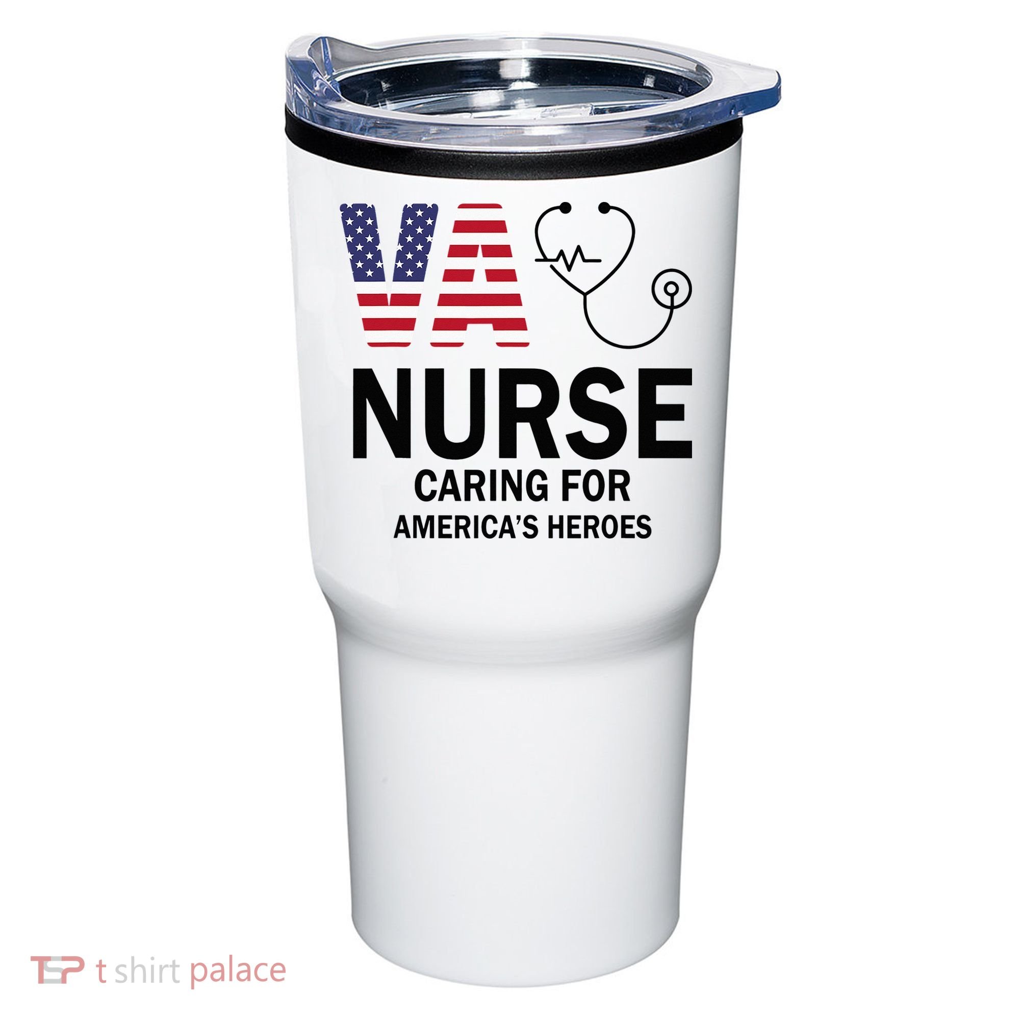 VA Nurse Caring For American's Heroes Tumbler