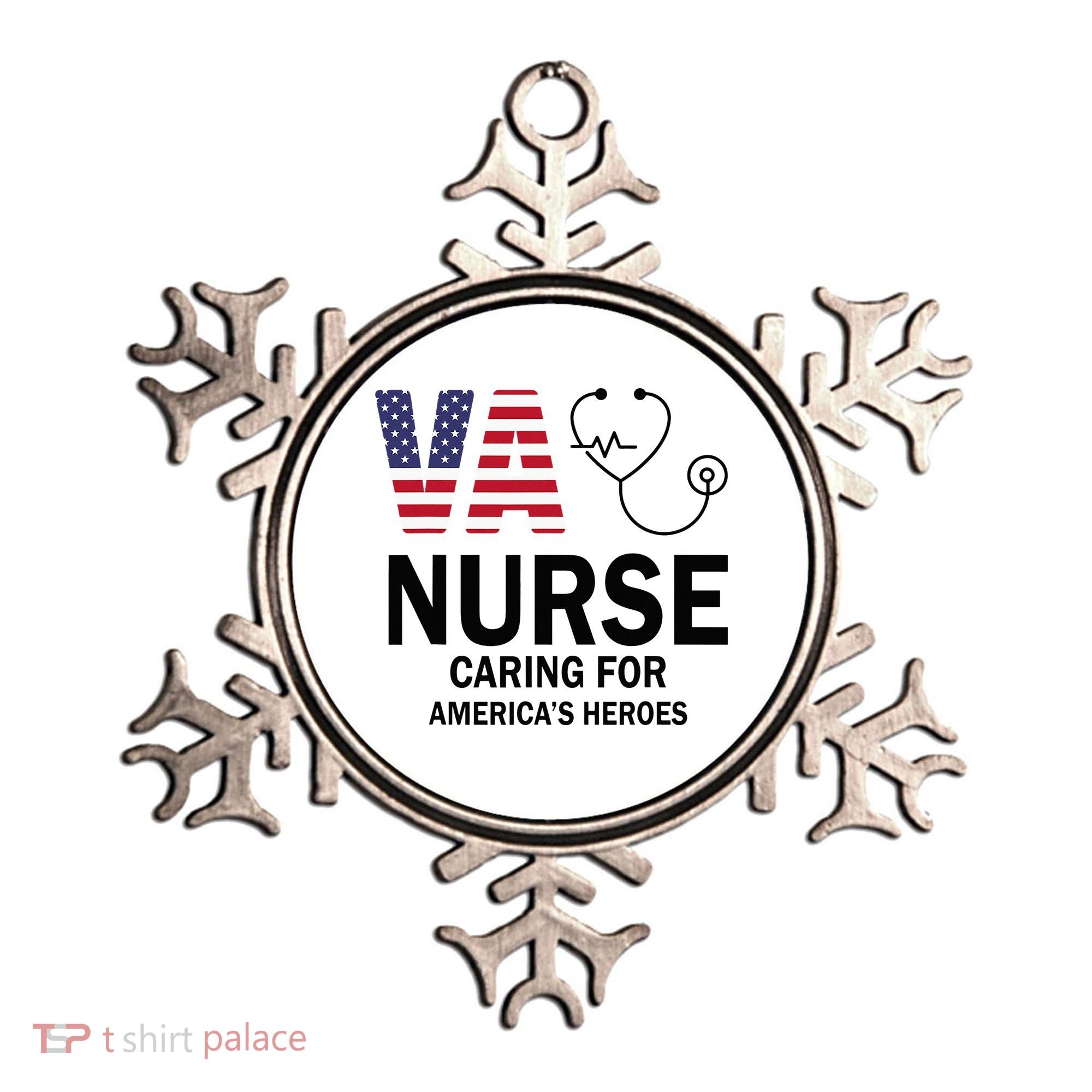 VA Nurse Caring For American's Heroes Ornament