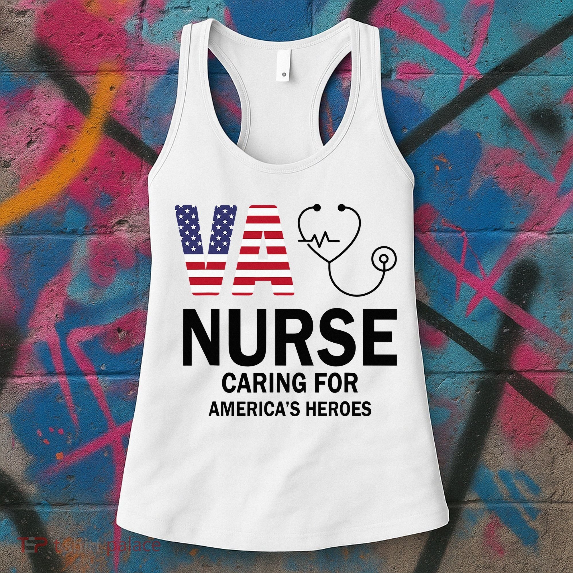 VA Nurse Caring For American's Heroes Women's Tank Top