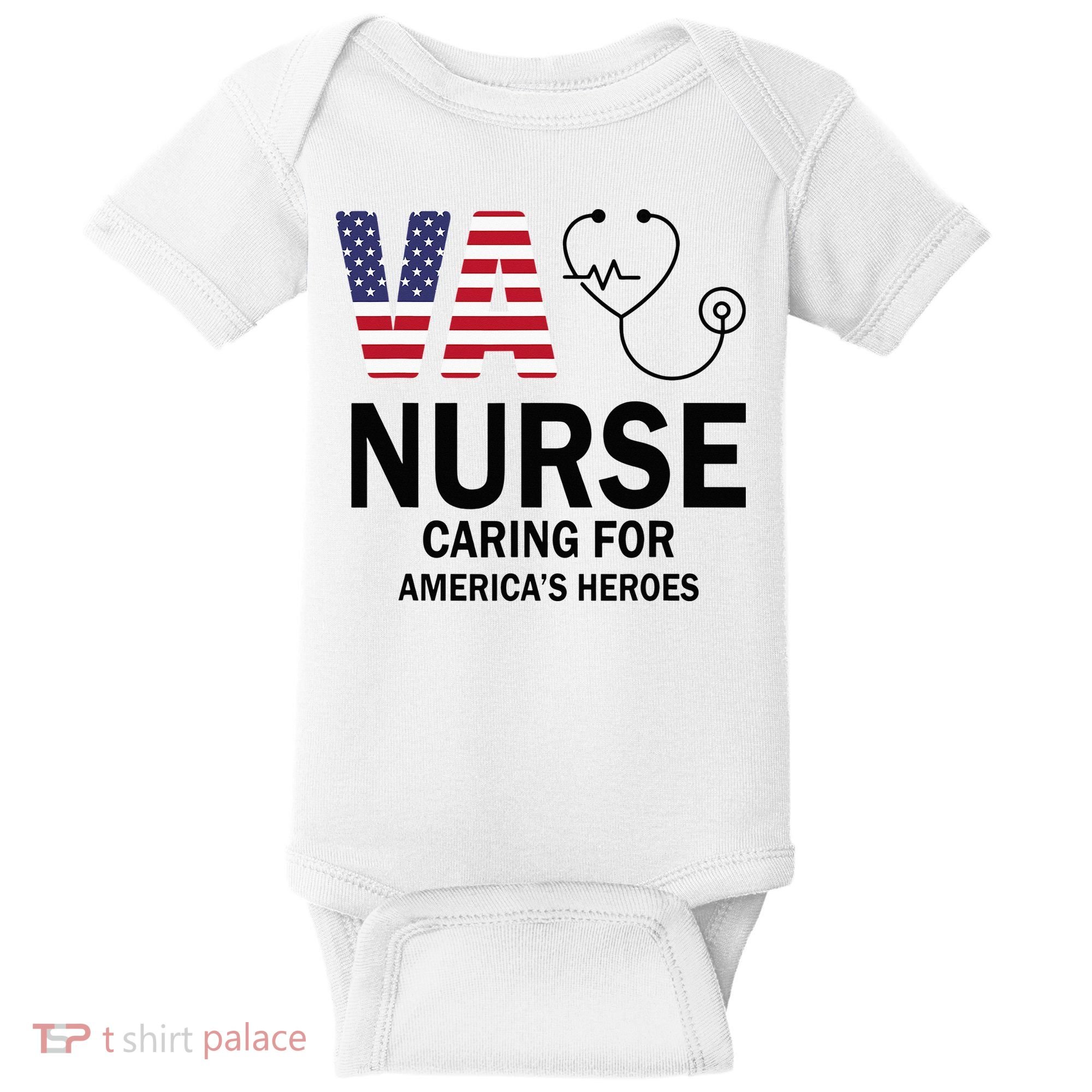 VA Nurse Caring For American's Heroes Baby Bodysuit