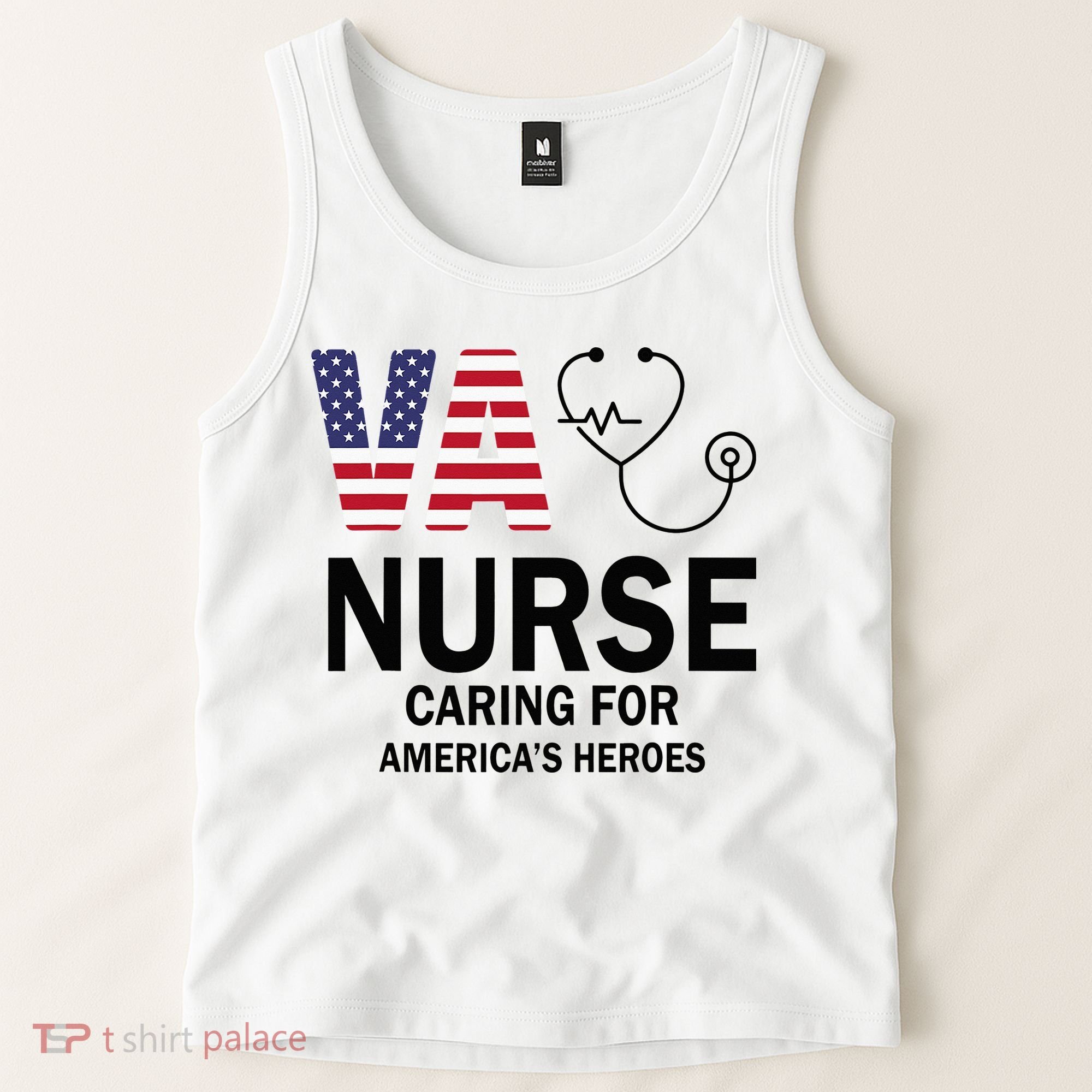 VA Nurse Caring For American's Heroes Tank Top
