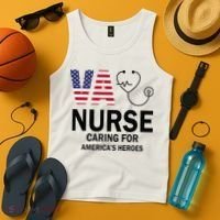 VA Nurse Caring For American's Heroes Tank Top thumb 4
