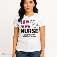 VA Nurse Caring For American's Heroes Women's T-Shirt thumb 4