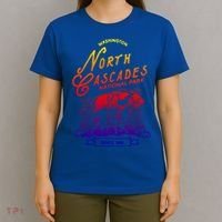 Vintage North Cascades National Park Retro Bear Washington Cool Gift T-Shirt thumb 4